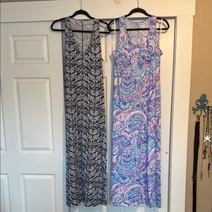 Lilly Pulitzer Maxi Dresses - Navy and Pink/Blue
